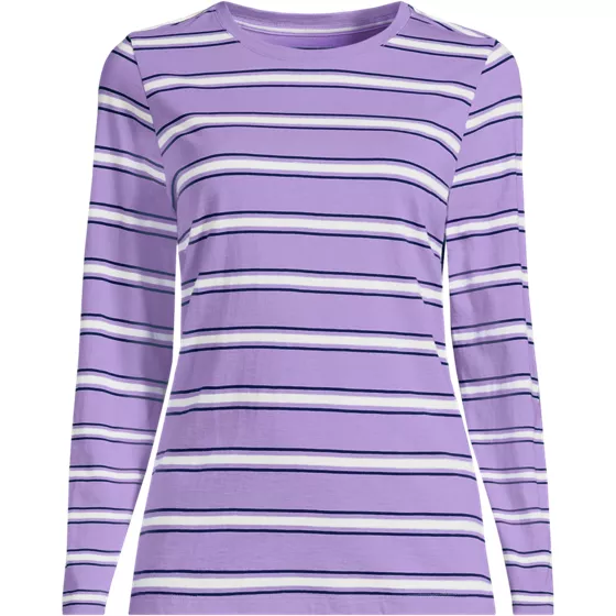 Plus Size Supima Cotton Long Sleeve Crewneck T-Shirt - primary