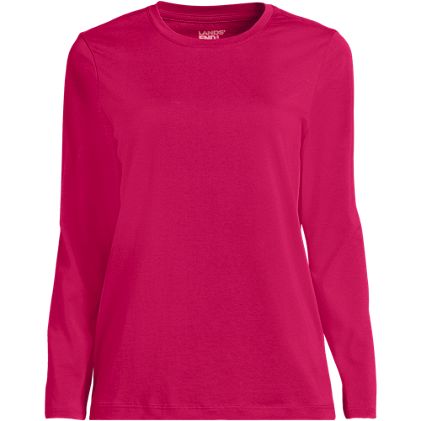 Women's Relaxed Supima Cotton Long Sleeve Crew Neck T-Shirt - image 1