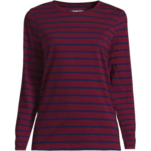 Burgundy/Navy Breton Stripe