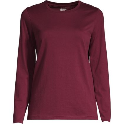 Women's Relaxed Supima Cotton Long Sleeve Crew Neck T-Shirt - primary