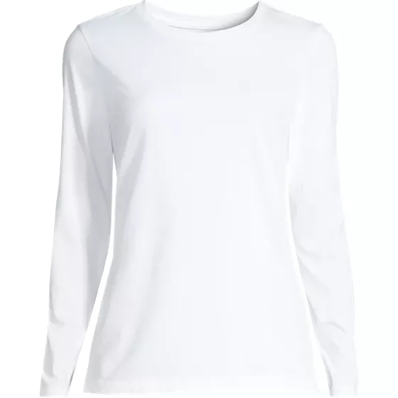 Supima Cotton Long Sleeve Crewneck T-Shirt - primary