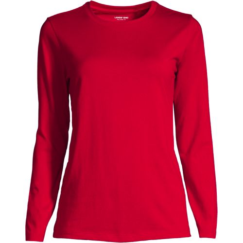 Women's Relaxed Supima Cotton Long Sleeve Crewneck T-Shirt