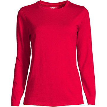 Le T-Shirt Supima® Ras-de-Cou Manches Longues, Femme Stature Standard image number 4