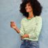 Women's Relaxed Supima Cotton Long Sleeve Crew Neck T-Shirt, alternative image