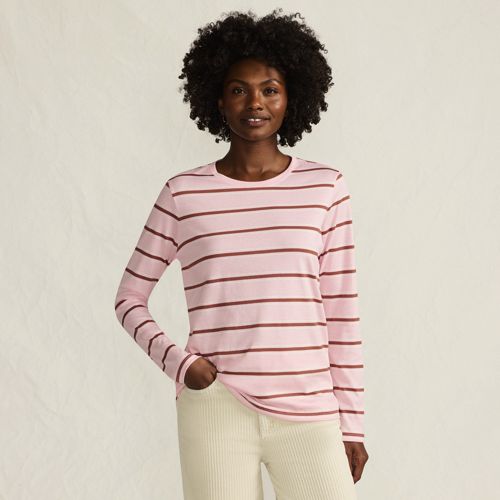 Supima Cotton Long Sleeve Crewneck T-Shirt, alternative image