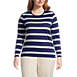 Women's Plus Size Relaxed Supima Cotton Long Sleeve Crewneck T-Shirt, Front