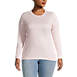 Women's Plus Size Relaxed Supima Cotton Long Sleeve Crewneck T-Shirt, Front