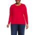 Women's Plus Size Relaxed Supima Cotton Long Sleeve Crew Neck T-Shirt, Front