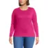 Plus Size Supima Cotton Long Sleeve Crewneck T-Shirt, Front