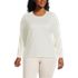 Women's Plus Size Relaxed Supima Cotton Long Sleeve Crew Neck T-Shirt, Front