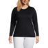Women's Plus Size Relaxed Supima Cotton Long Sleeve Crew Neck T-Shirt, Front