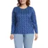 Plus Size Supima Cotton Long Sleeve Crewneck T-Shirt, Front