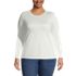 Women's Plus Size Relaxed Supima Cotton Long Sleeve Crew Neck T-Shirt, Front