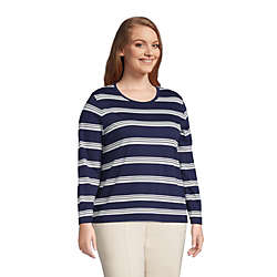 Women's Plus Size Relaxed Supima Cotton Long Sleeve Crewneck T-Shirt, alternative image