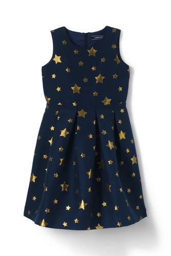 Girls' Jacquard Party Dress | Lands' End