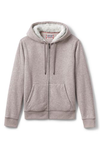 mens hooded sherpa