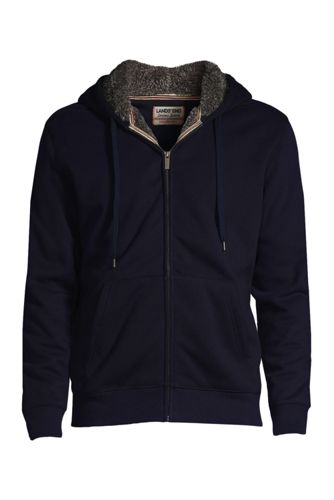 Men's Serious Sweats Full Zip Sherpa Hoodie from Lands' End