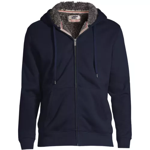 Men's Serious Sweats Full Zip Sherpa Fleece Hoodie, Front