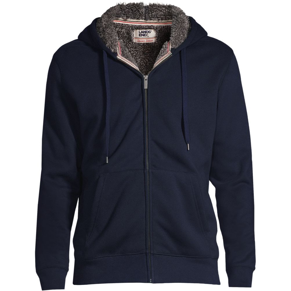 Mens fleece hoodie full zip sale