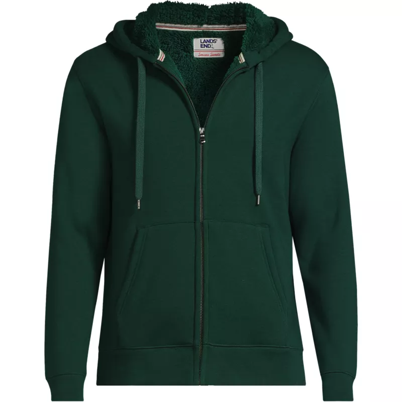 Men's Serious Sweats Full Zip Sherpa Fleece Hoodie, Front