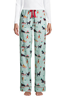 Gemusterte Flanell-Pyjamahose für Damen