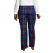 Women's Plus Size Print Flannel Pajama Pants, Back