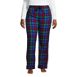Women's Plus Size Print Flannel Pajama Pants, Front
