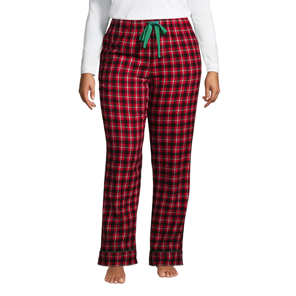 Women's Plus Size Print Flannel Pajama Pants