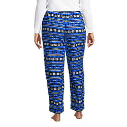 Women's Plus Size Print Flannel Pajama Pants, Back