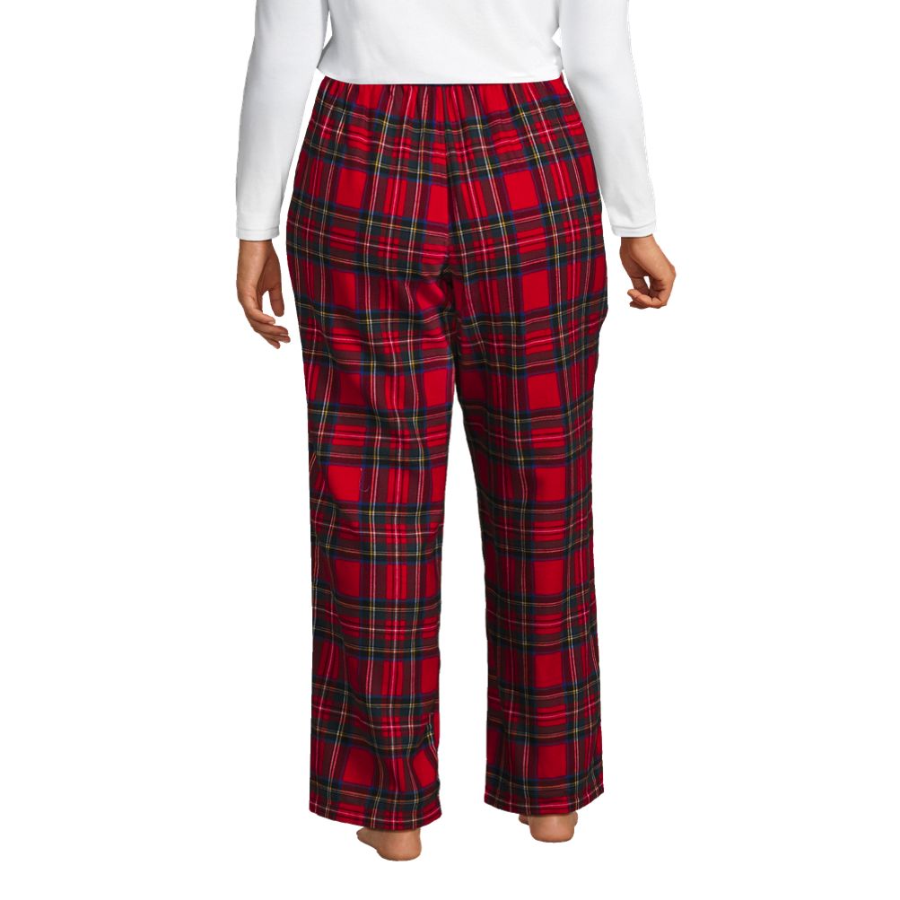 Women's Plus Size Pajama Set Knit Long Sleeve T-Shirt and Flannel