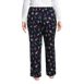 Women's Plus Size Print Flannel Pajama Pants, Back