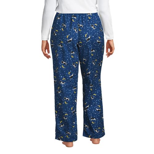 Lands' End Kids Flannel Pajama Pants - 8 - Chicory Blue Snowman : Target