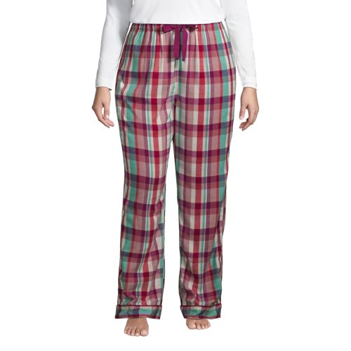 Gemusterte Flanell-Pyjamahose für Damen