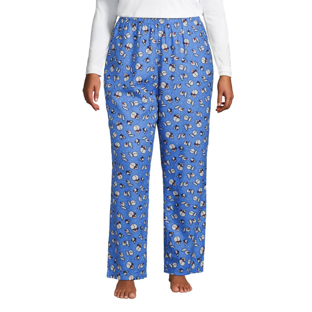 Women s Plus Size Print Flannel Pajama Pants Lands End