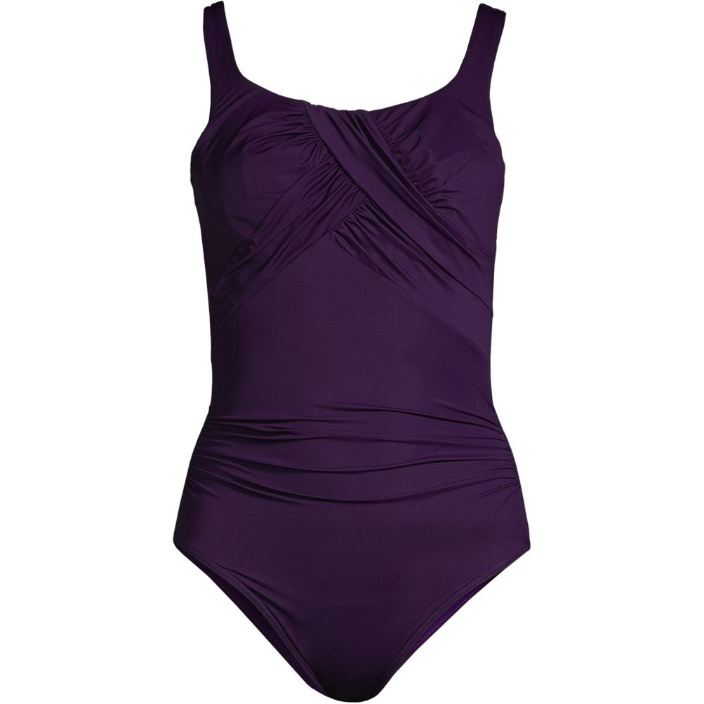 Plus Size Lands' End UPF 50 Underwire DD-Cup Tummy Control Tankini Top