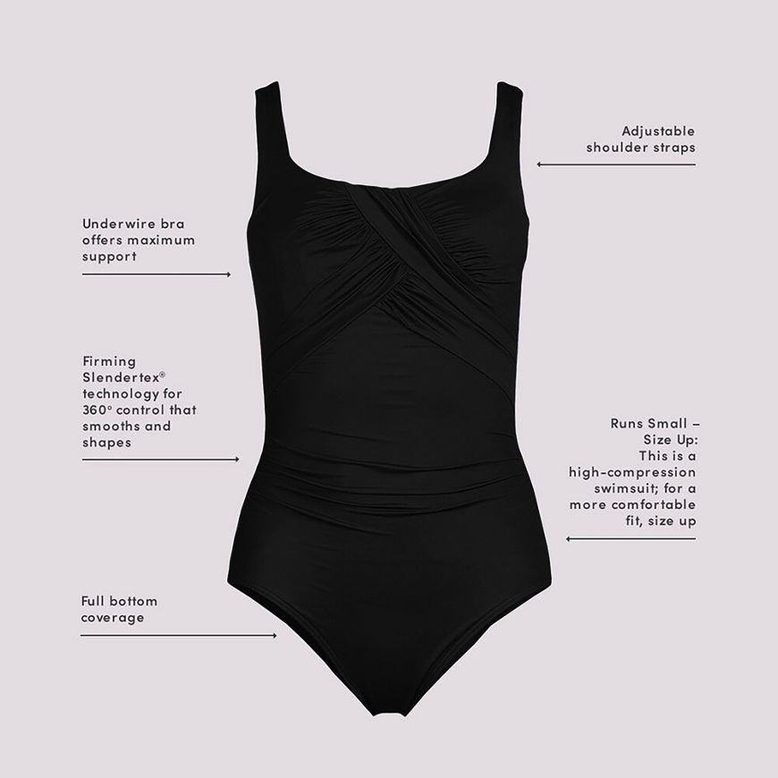 Women's SlenderSuit Carmela Tummy Control Chlorine Resistant One Piece Swimsuit