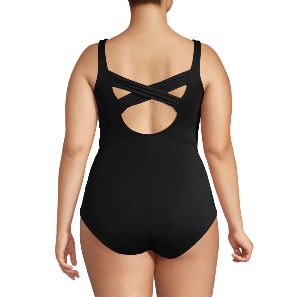 Plus Size Lands' End Carmela SlenderSuit G-Cup Print One-Piece Swimsuit