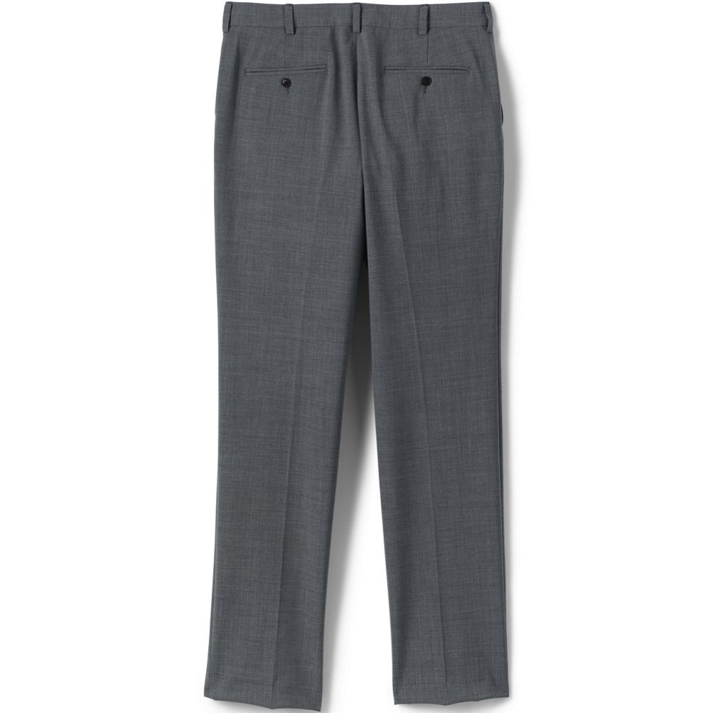 Men's Washable Wool Plain Trousers