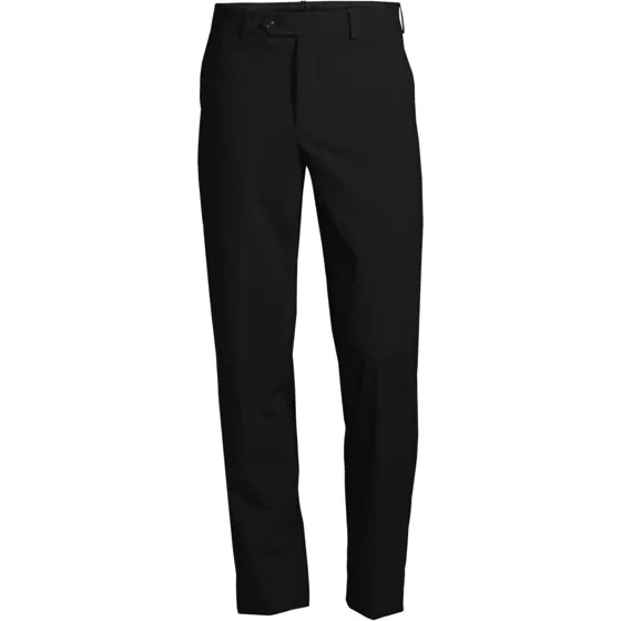 Men Tall Washable Wool Tailored Plain Front Trousers - primary