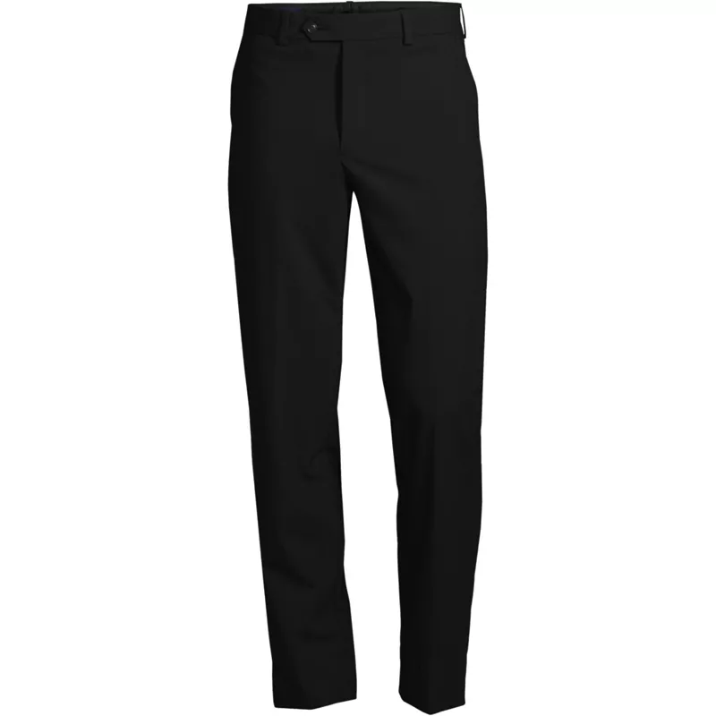 Men Tall Washable Wool Tailored Plain Front Trousers, Front