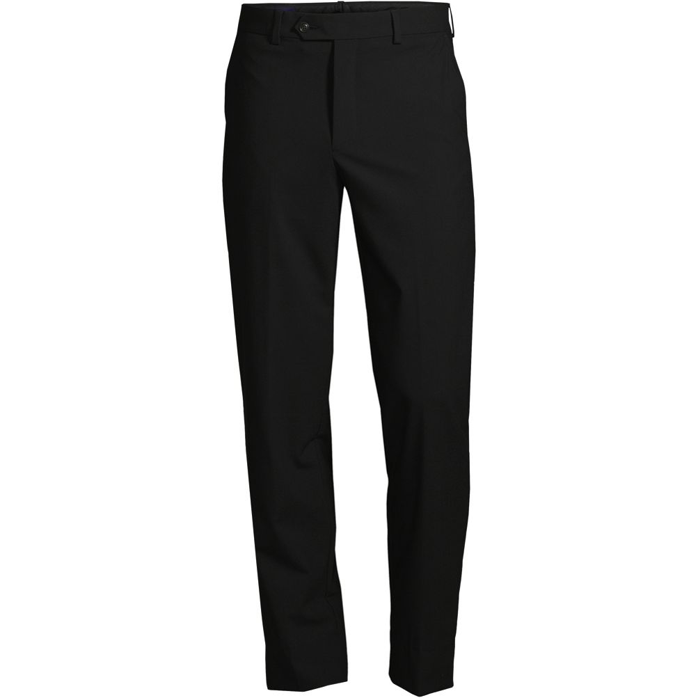 School Uniform Men's Washable Wool Tailored Plain Front Trousers