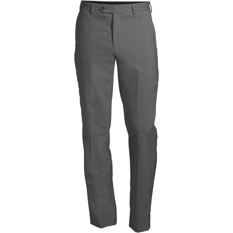 Men Big Washable Wool Tailored Plain Front Trousers, Front