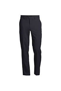 Men's Washable Wool Tailored Plain Front Trousers