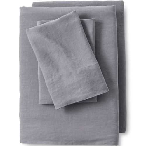 Garment Washed Flax Linen Breathable Bed Sheet Set