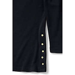Women's Plus Size Cotton Polyester Three Quarter Sleeve Button Hem Top, alternative image