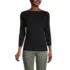 Women's Cotton Polyester Three Quarter Sleeve Button Hem Top, Front
