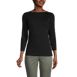 Women's Cotton Polyester Three Quarter Sleeve Button Hem Top, Front