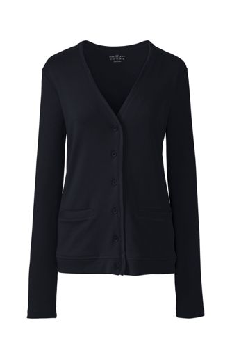 black polyester cardigan