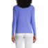 Women Petite Cotton Polyester V-neck Pocket Cardigan, Back