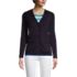Women's Cotton Polyester V-neck Pocket Cardigan, Front